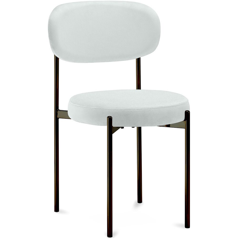 Krzesło do jadalni - Obite aksamitem - Czarna stal - Margot image 8