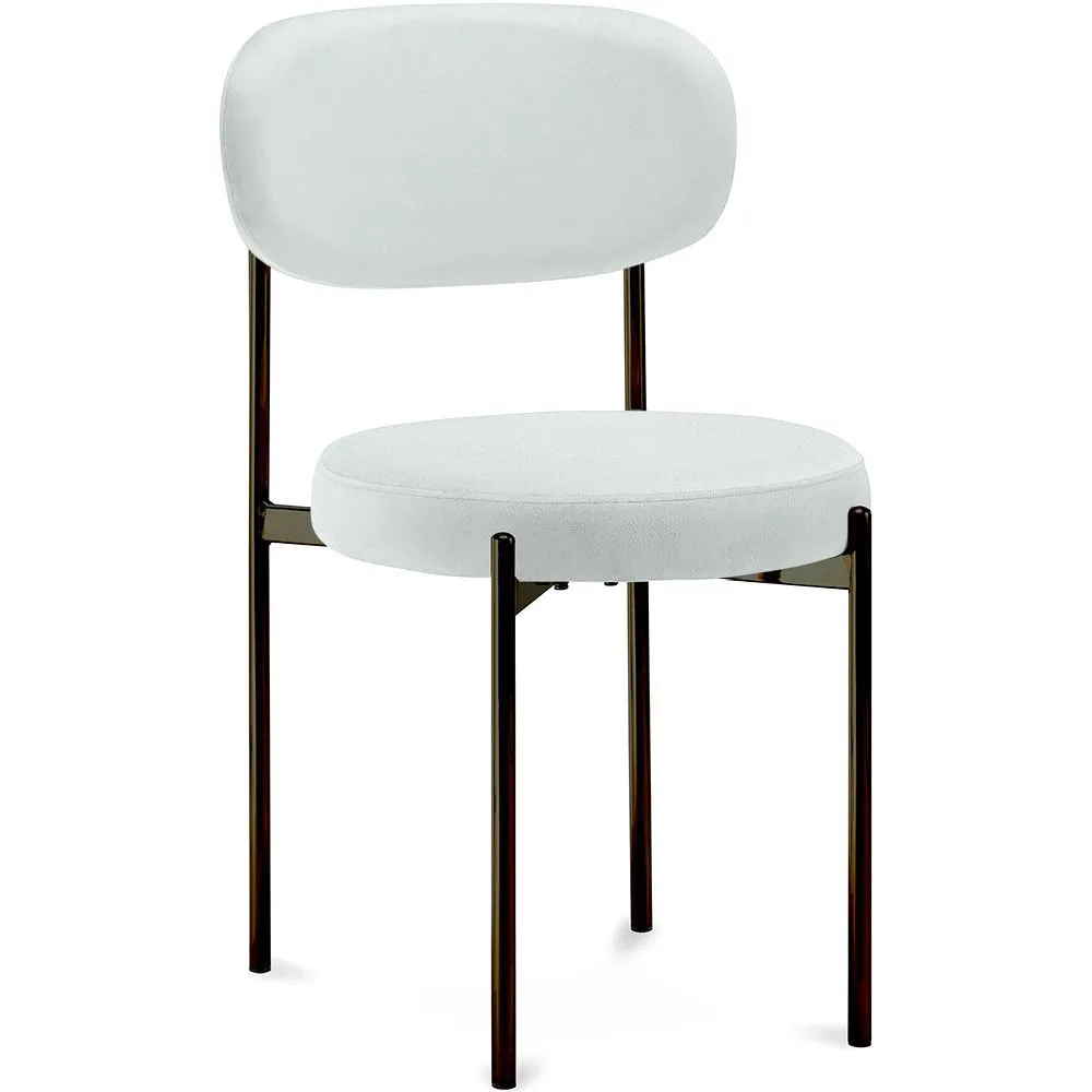 Krzesło do jadalni - Obite aksamitem - Czarna stal - Margot image 8