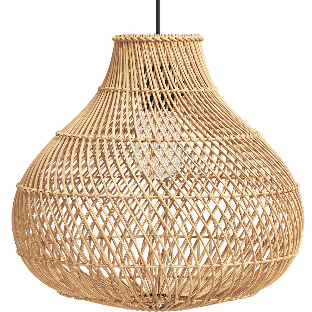 Lampa sufitowa z rattanu - Lampa wisząca boho Bali - Wayan image 8