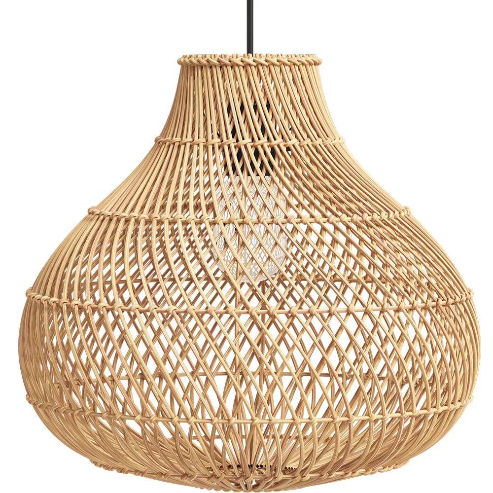 Lampa sufitowa z rattanu - Lampa wisząca boho Bali - Wayan image 8