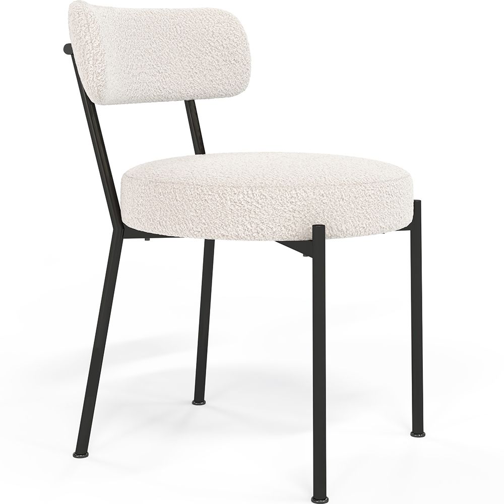 Krzesło do jadalni - Tapicerowane materiałem Bouclé - Raga image 8
