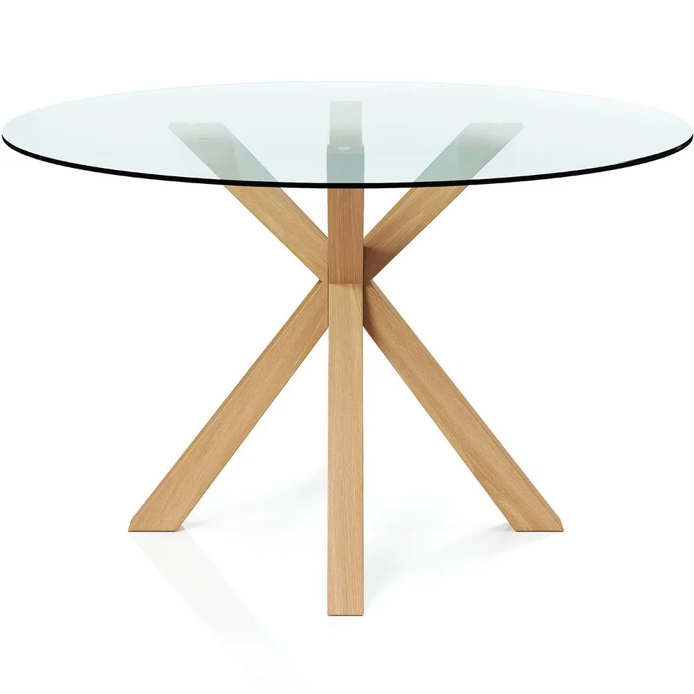 Okrągły Stół Do Jadalni - 120CM - Szkło  - Tauwa image 8