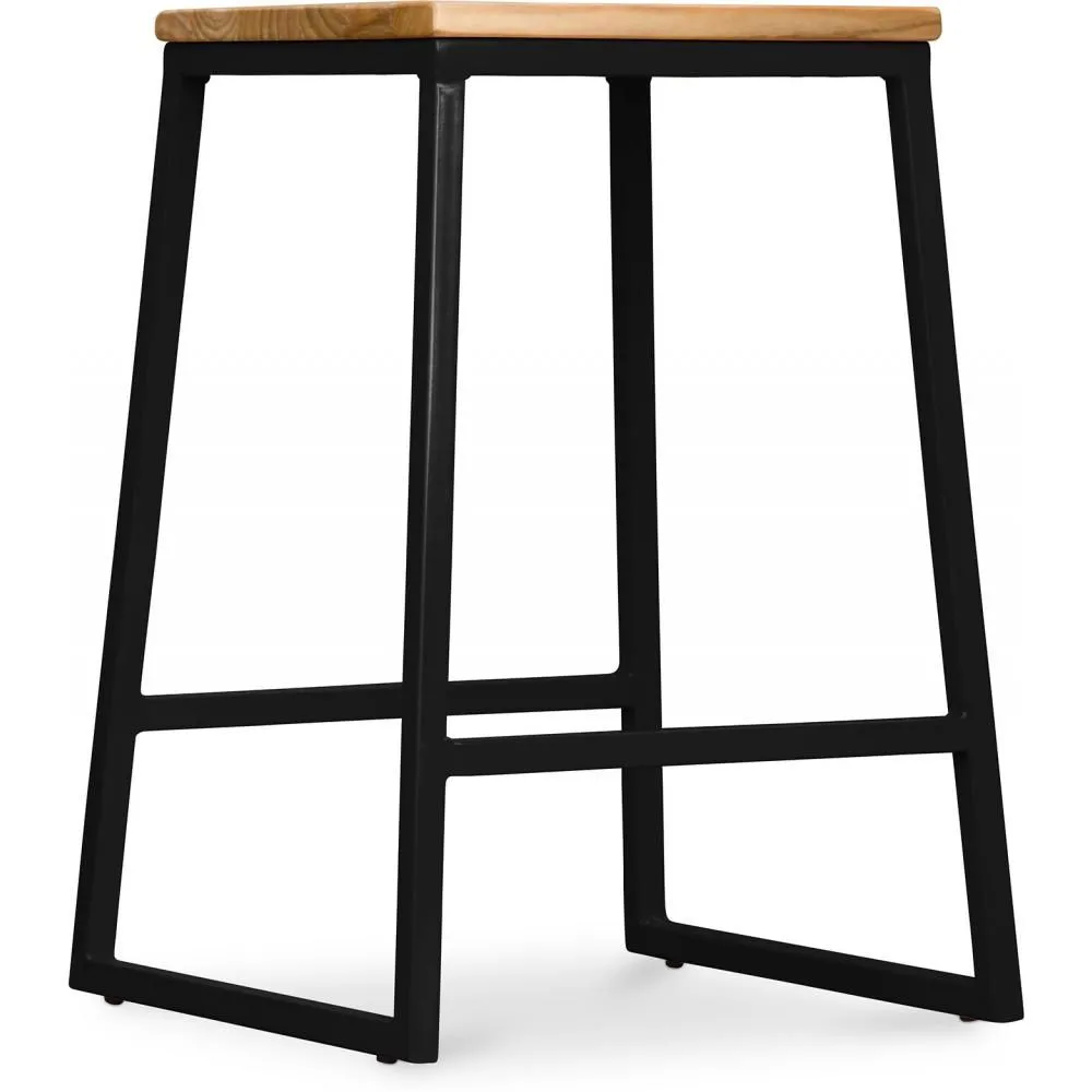 Stołek barowy - Industrial Design - Wood & Metal - 60cm - Big Boy image 8
