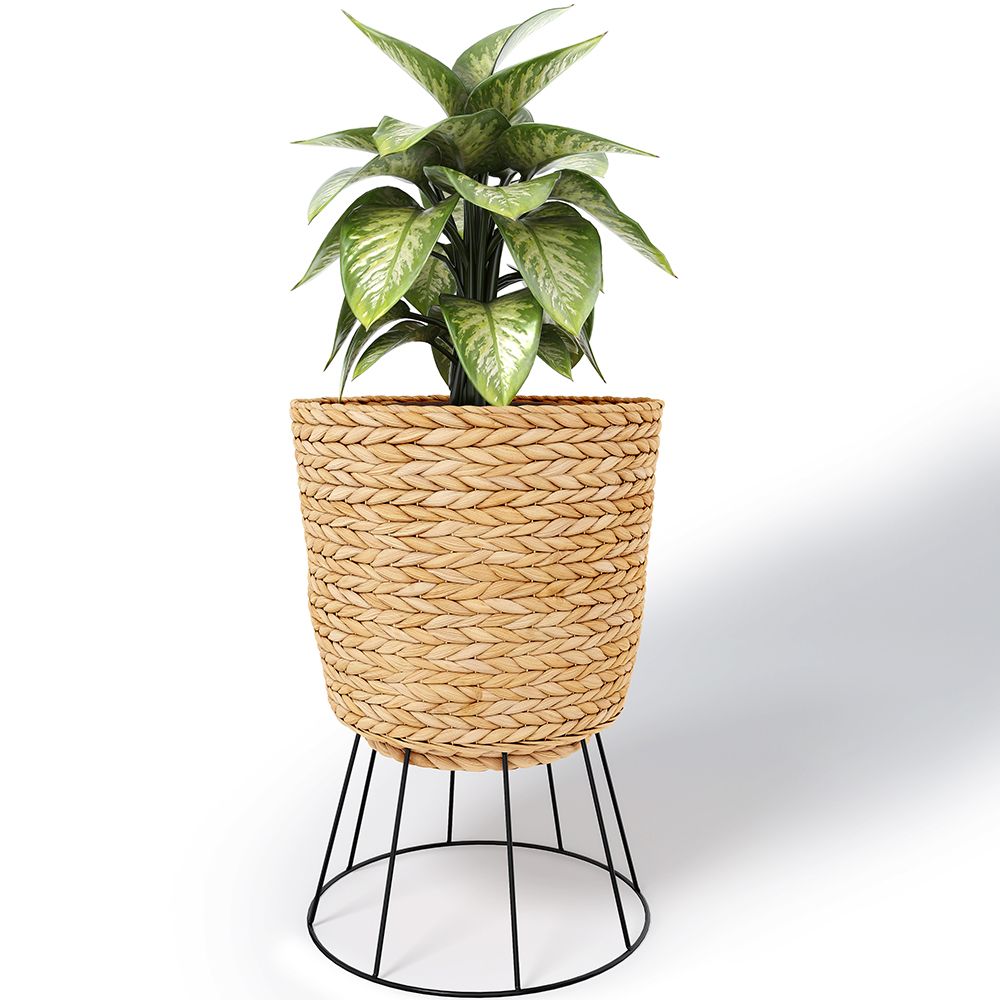 Okrągły Doniczka podłogowa - Styl Boho - 46 CM - Firna image 8