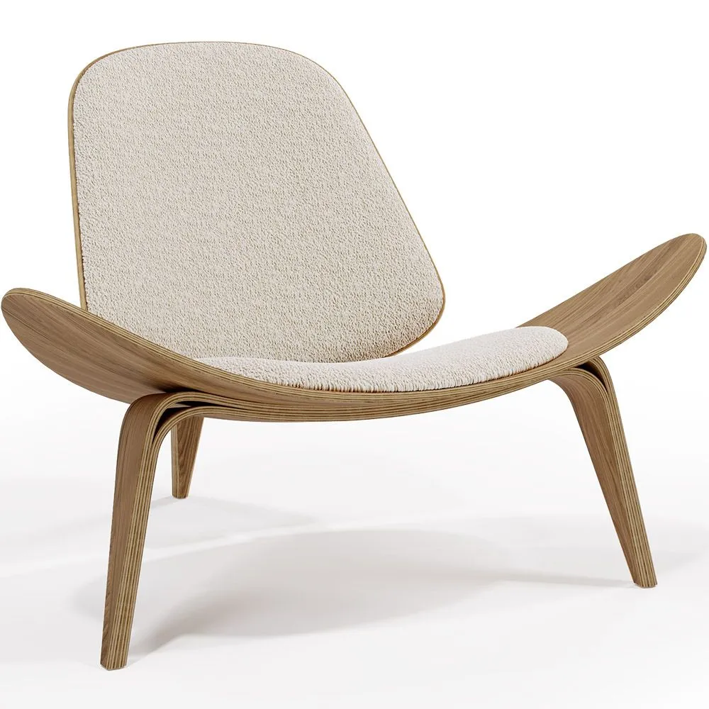 Fotel designerski - Fotel skandynawski - Tapicerowany Boucle - Lucy image 8