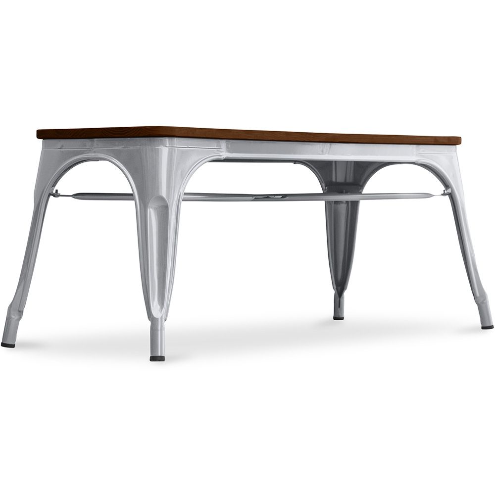 Ławka w stylu industrialnym - drewno i metal - Stylix image 8