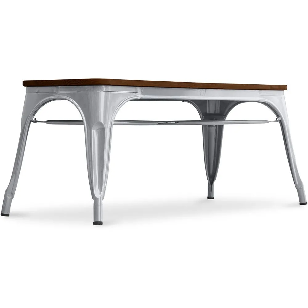 Ławka w stylu industrialnym - drewno i metal - Stylix image 8