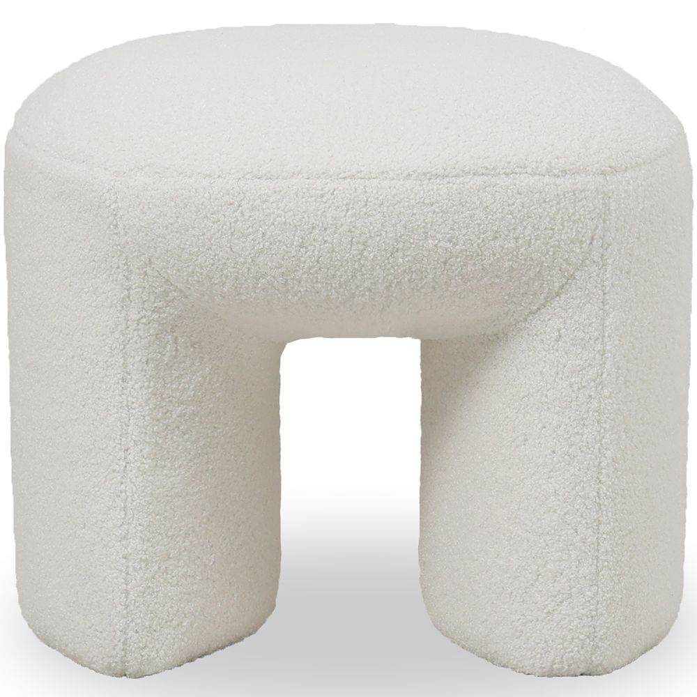 Puf Tapicerowany w Materiał Bouclé - Vieire image 8
