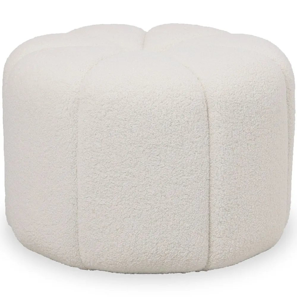 Okrągły Puf Tapicerowany w Materiał Bouclé - Posera image 8