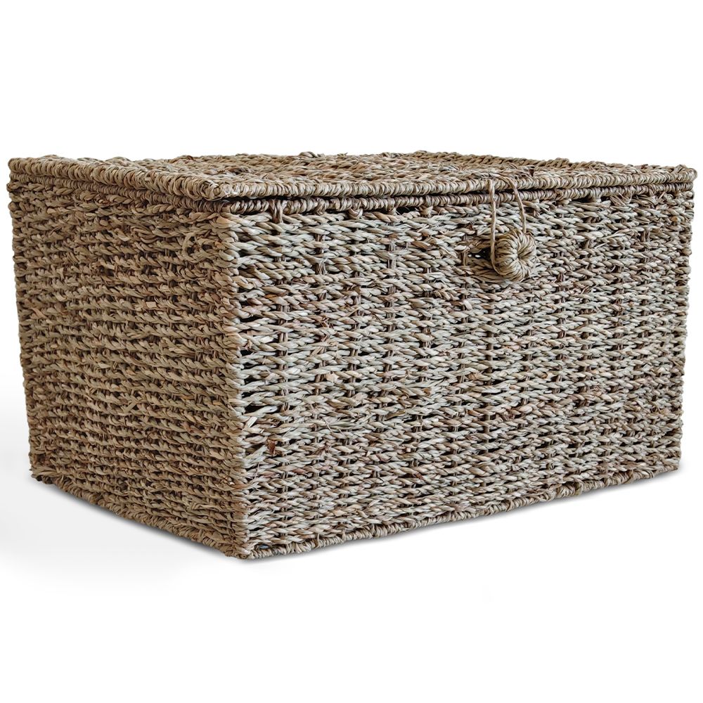 Kosz z Naturalnych Włókien z Pokrywką - 40x30CM - Baulera image 8