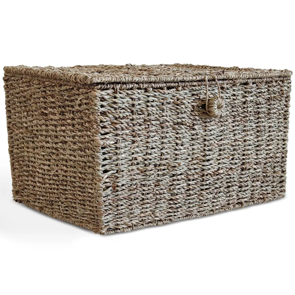 Kosz z Naturalnych Włókien z Pokrywką - 40x30CM - Baulera image 8