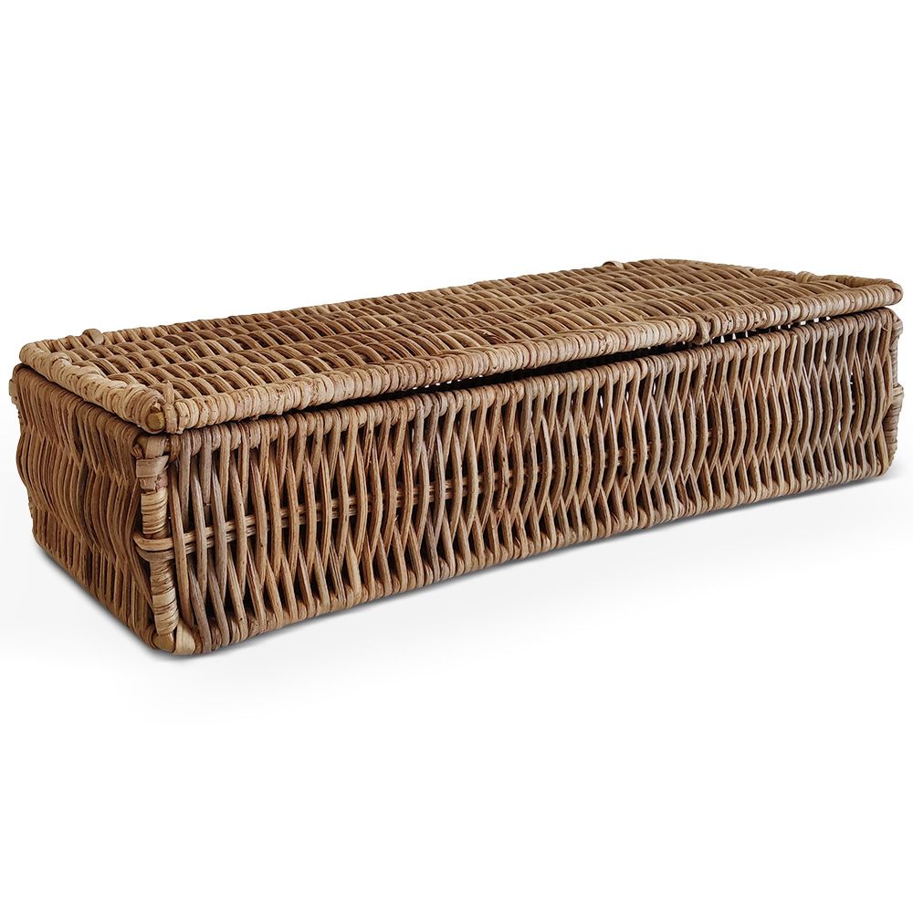Kosz rattanowy z pokrywką - 26x10CM - Lung image 8