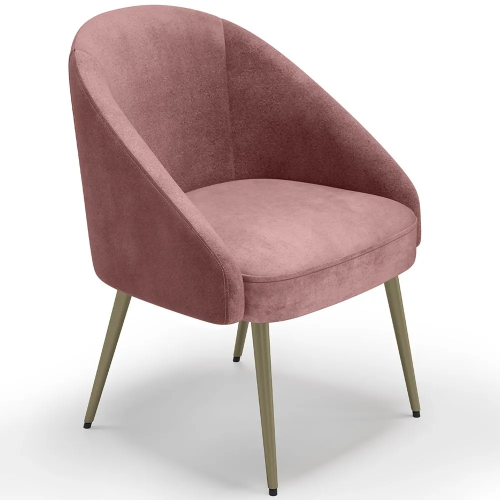 Designerski fotel - tapicerowany aksamitem - Złota noga - Wasda image 8