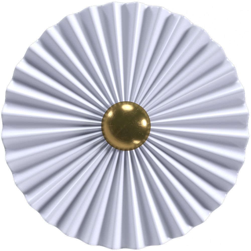 Lampa Ścienna Aplikacja Kwiat w Białym i Złotym Metalu - 30CM image 8