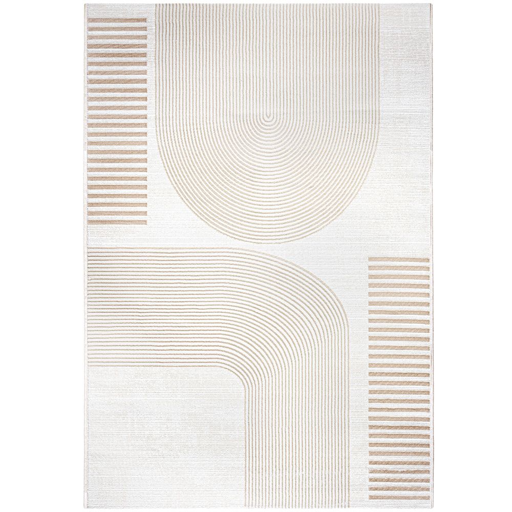 Duży Dywan z Nowoczesnym i Współczesnym Wzorem - Beżowy (290x200 cm) - Rya image 8