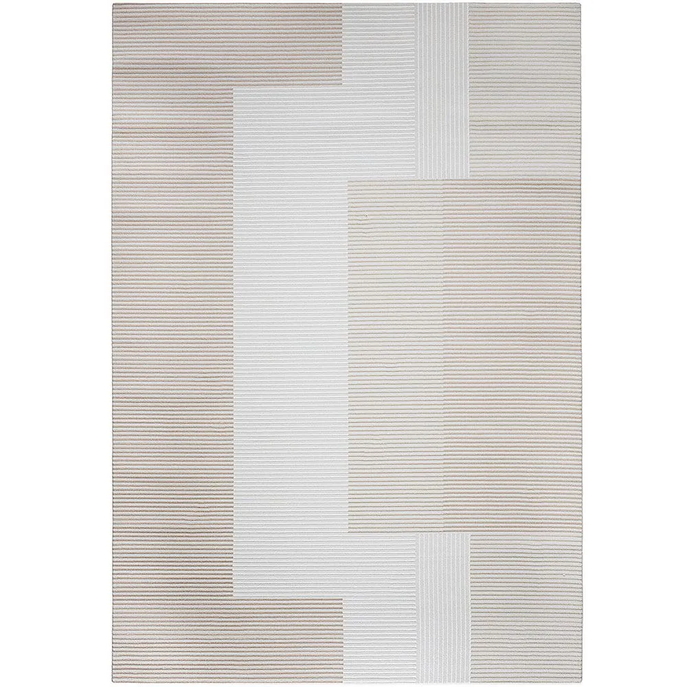 Duży Dywan z Nowoczesnym i Współczesnym Wzorem - Beżowy (290x200 cm) - Loru image 8