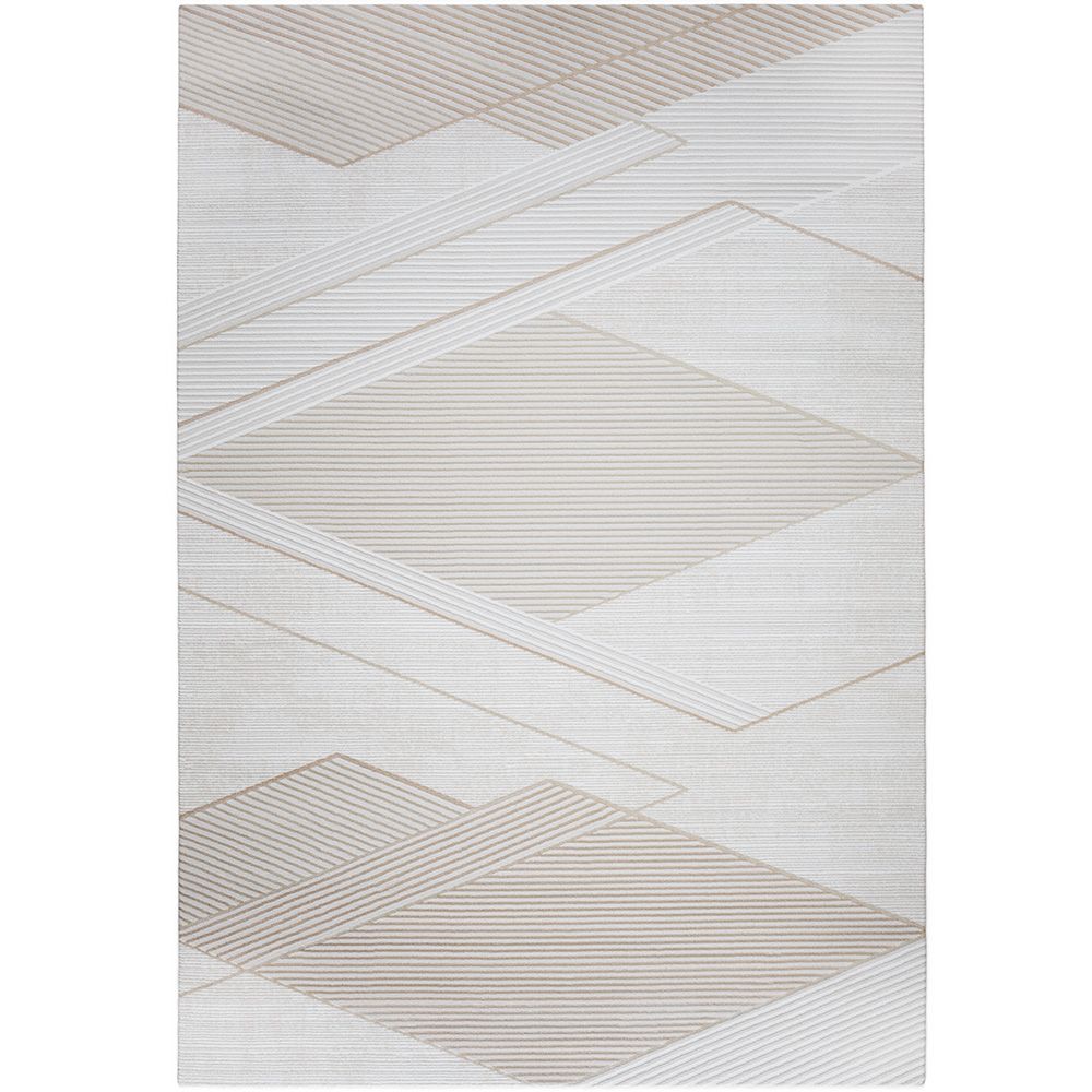 Duży Dywan z Nowoczesnym i Współczesnym Wzorem - Beżowy (290x200 cm) - Utana image 8