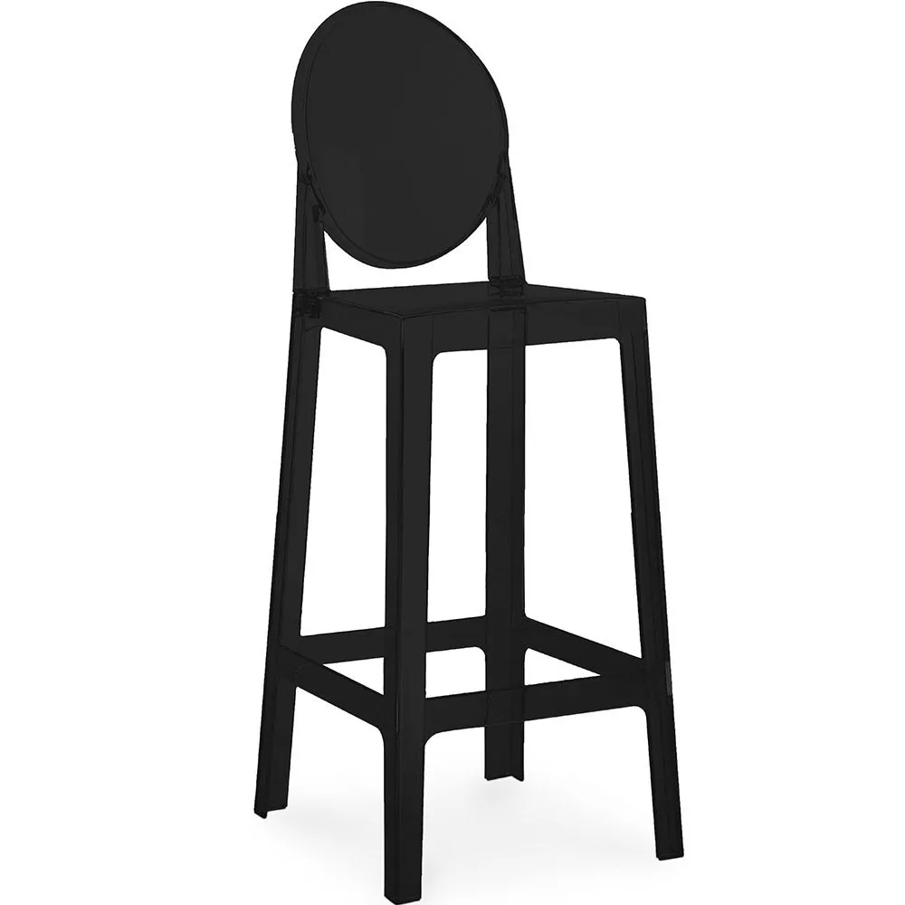 Stołek barowy z oparciem - Transparent Design - 75cm - Victoria Queen image 8