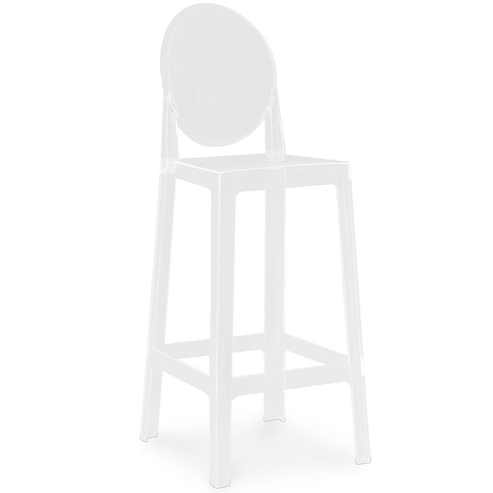 Stołek barowy z oparciem - Transparent Design - 75cm - Victoria Queen image 8
