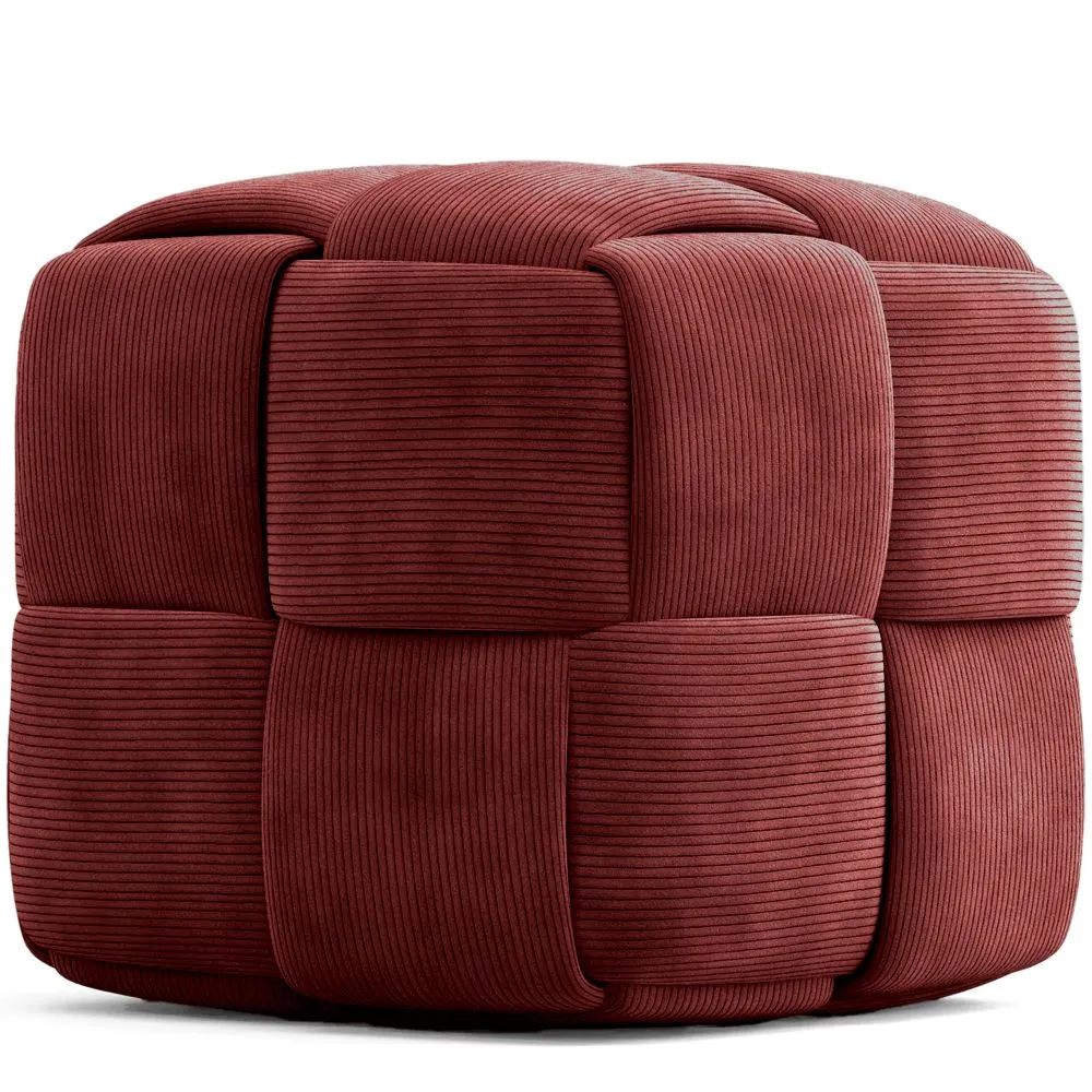 Kwadratowy Puf Tapicerowany Sztruksem - Nowoczesny Design - Cube image 8
