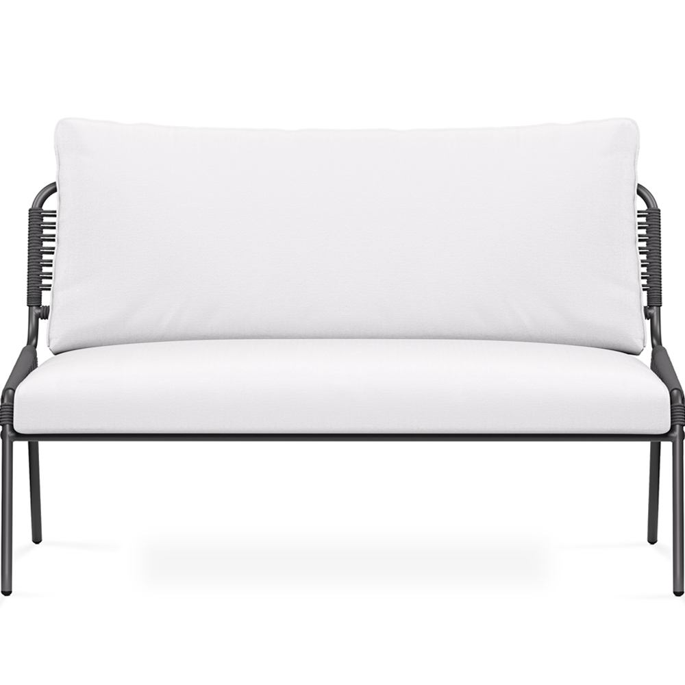 Sofa Zewnętrzna 135cm - Aluminium i Syntetyczny Rattan - Brawma image 8