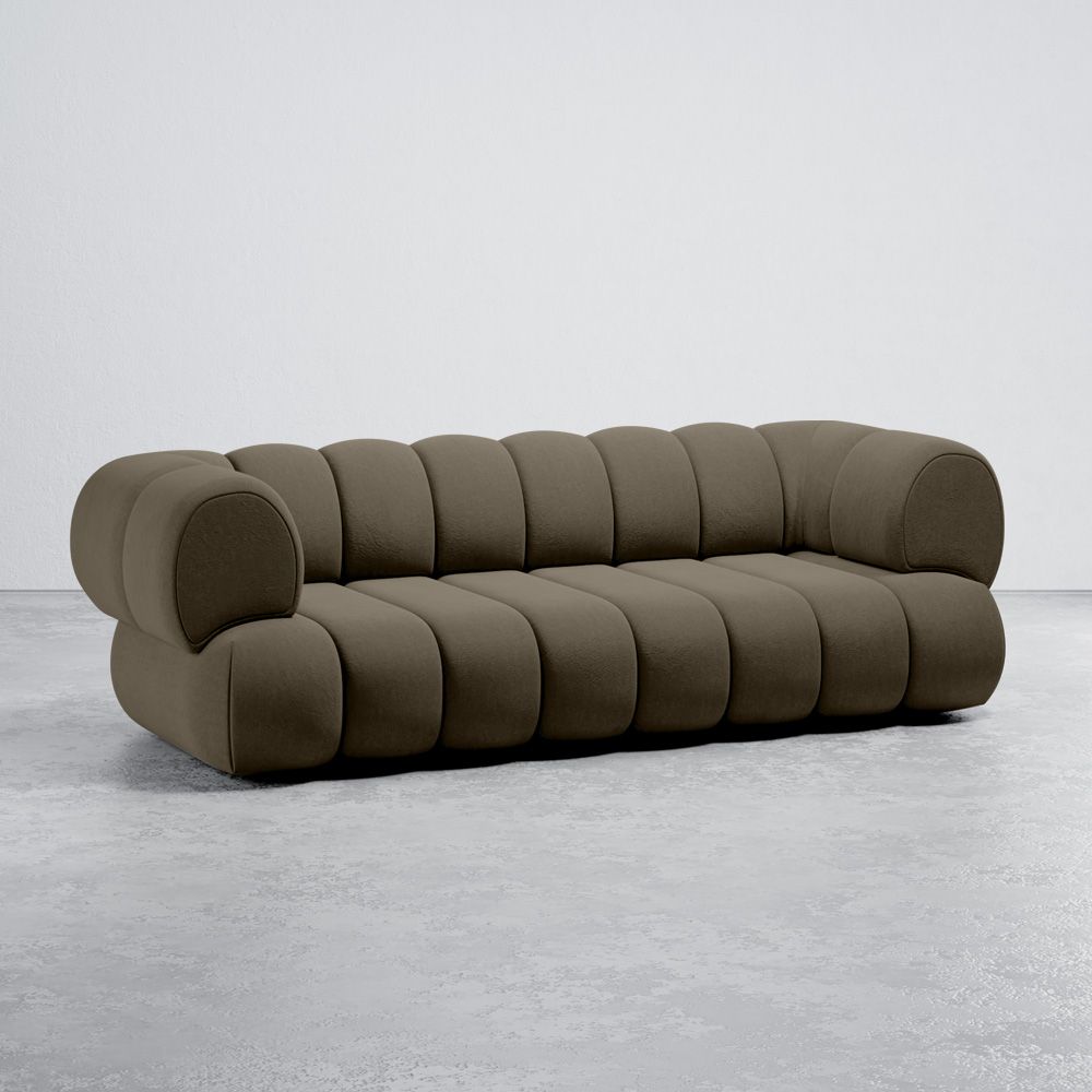 Sofa Tapicerowana w Welur - Styl Nowoczesny - 2/3 Osoby - Curvo Teddy image 8
