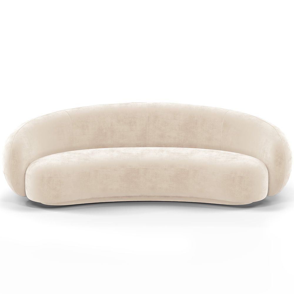 Zakrzywiona sofa z aksamitu - 3/4 miejsca siedzące - Souta image 8