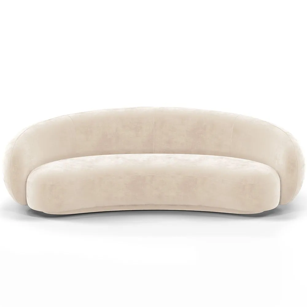 Zakrzywiona sofa z aksamitu - 3/4 miejsca siedzące - Souta image 8