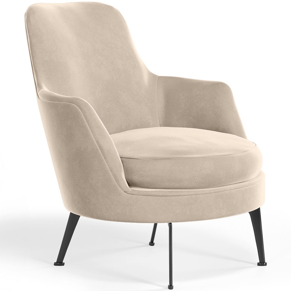 Fotel Designerski Tapicerowany w Aksamicie Styl Współczesny - Hanneh image 8