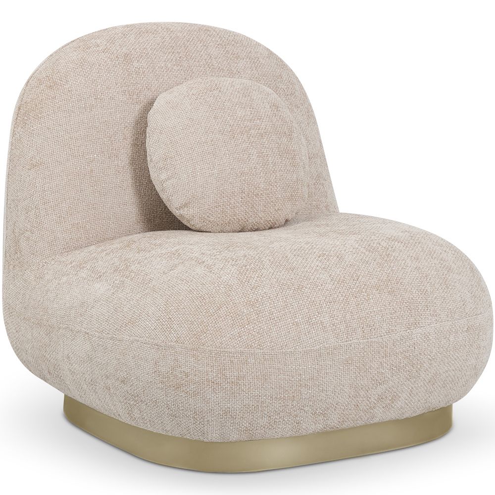 Zakrzywiony Fotel w Stylu Współczesnym Tapicerowany Chenille - Larry image 8