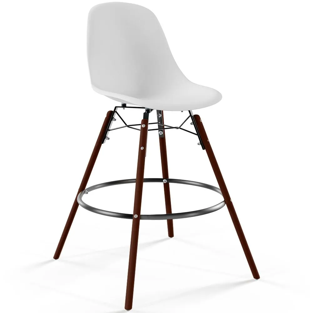 Stołek Barowy - Skandynawski Design - Ciemne Drewniane Nogi - Skögur image 8