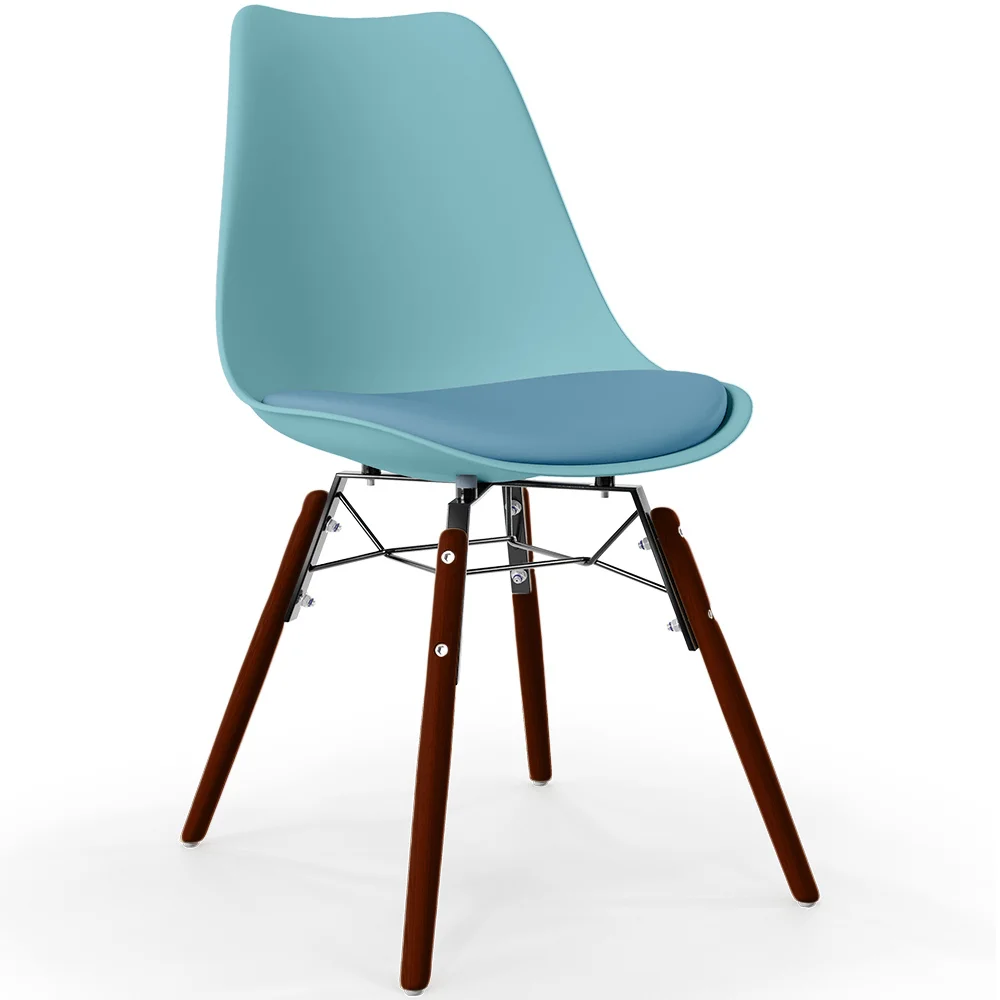 Krzesło do Jadalni z Poduszką - Skandynawski Design i Ciemne Drewniane Nogi - Skögur image 8