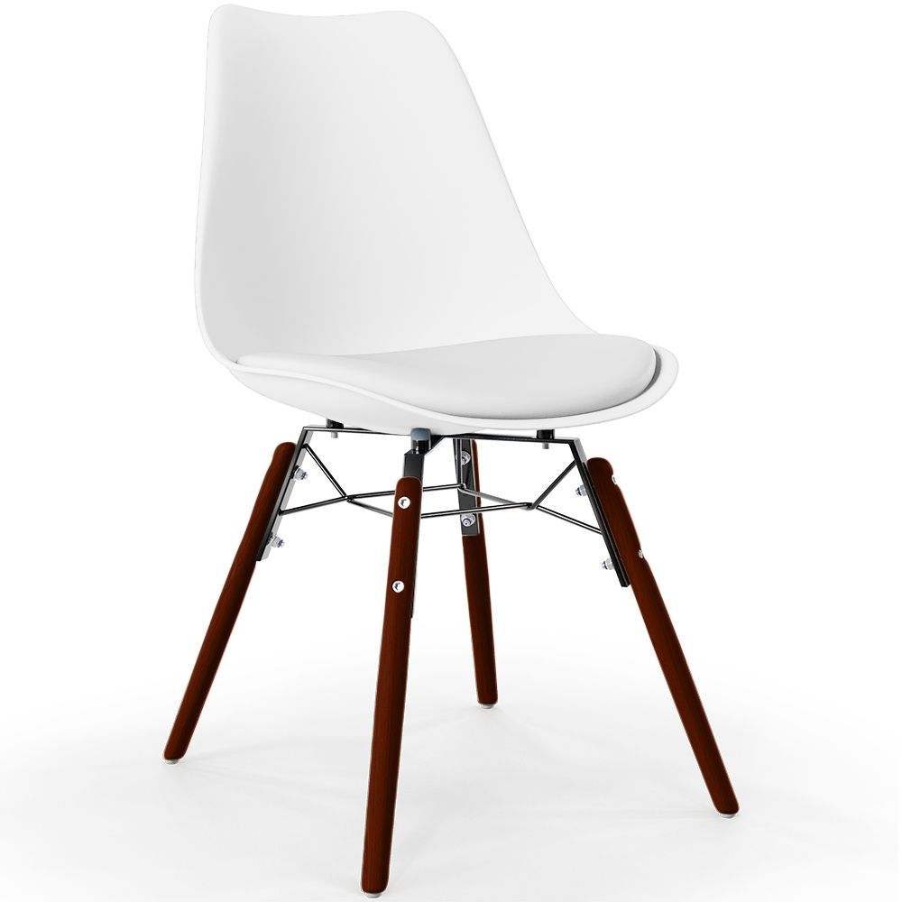 Krzesło do Jadalni z Poduszką - Skandynawski Design i Ciemne Drewniane Nogi - Skögur image 8