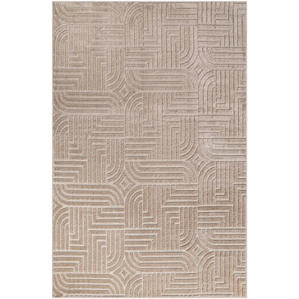 Duży Dywan z Nowoczesnym i Współczesnym Wzorem - Beżowy (290x200 cm) - Rococo image 8