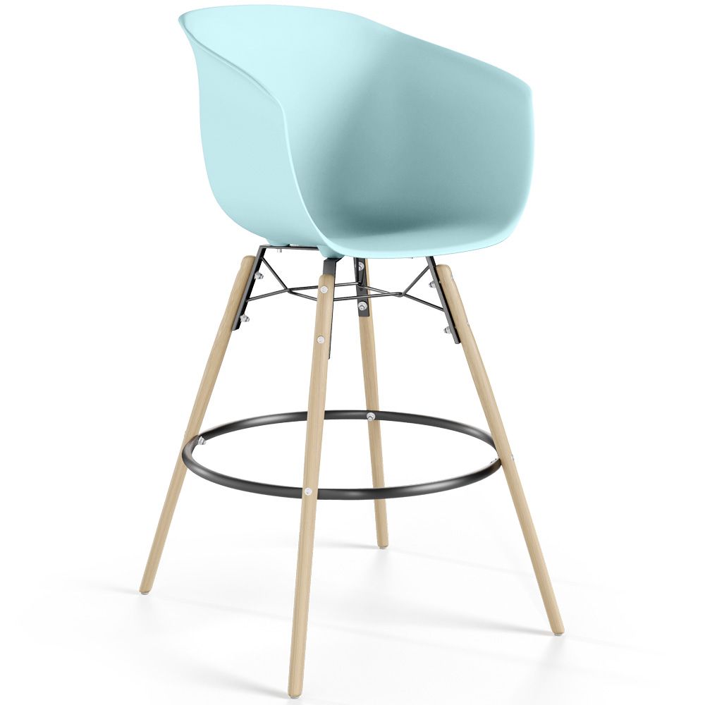 Hoker Barowy - Skandynawski Design - Nogi z Naturalnego Drewna - Melania image 8