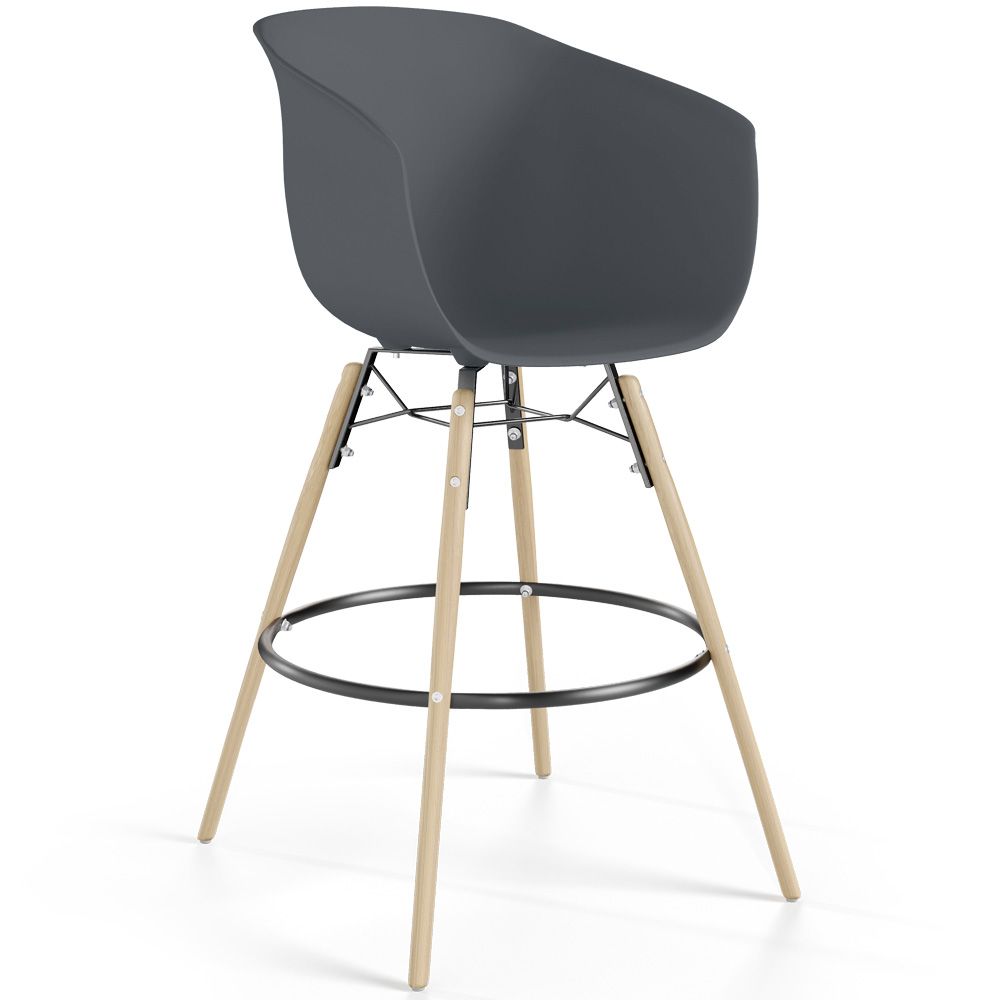 Hoker Barowy - Skandynawski Design - Nogi z Naturalnego Drewna - Melania image 8