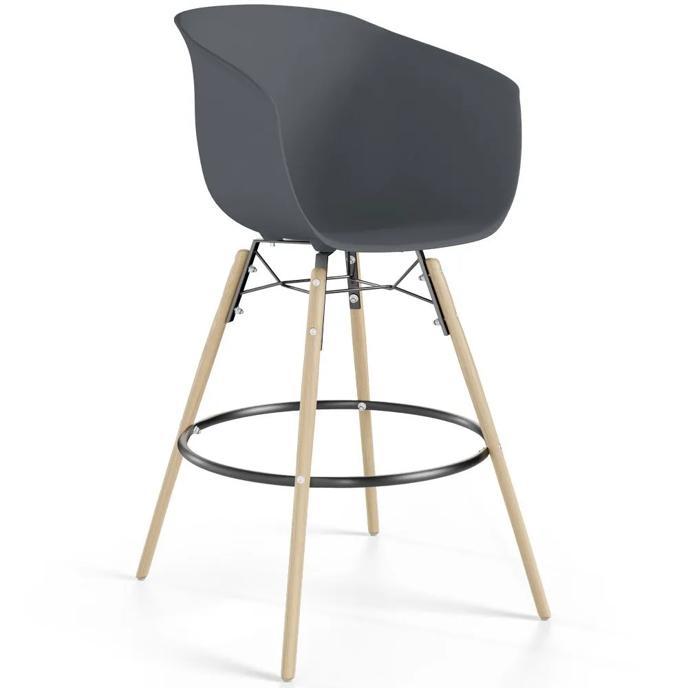 Hoker Barowy - Skandynawski Design - Nogi z Naturalnego Drewna - Melania image 8