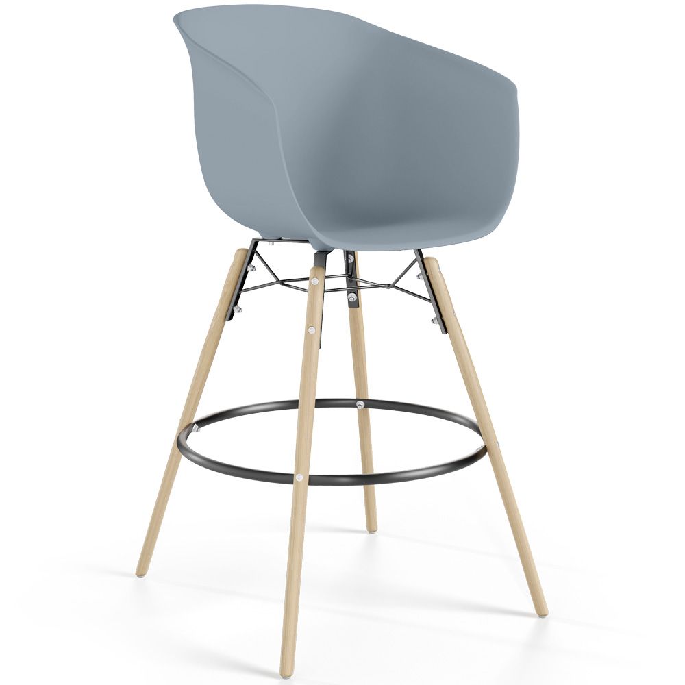 Hoker Barowy - Skandynawski Design - Nogi z Naturalnego Drewna - Melania image 8