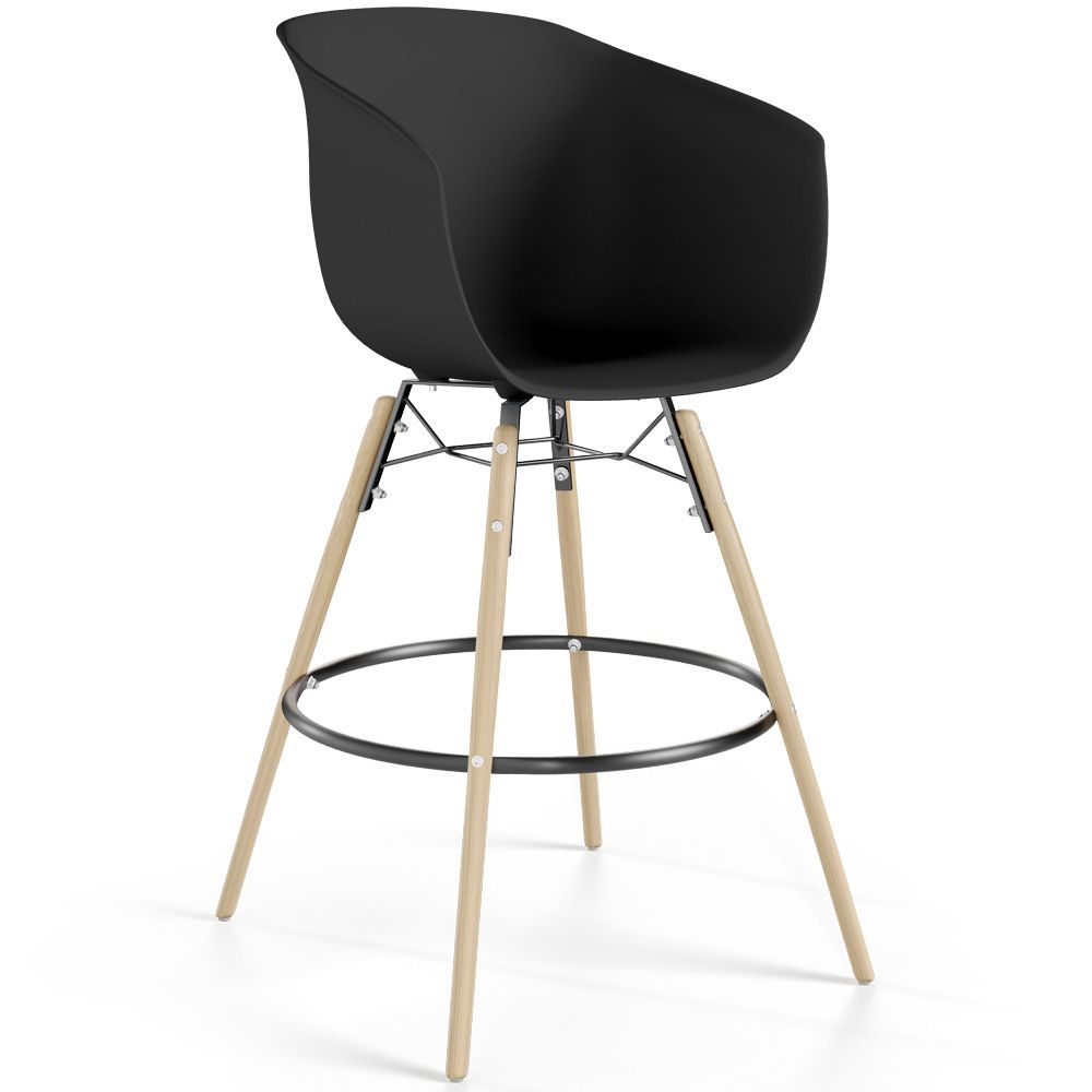 Hoker Barowy - Skandynawski Design - Nogi z Naturalnego Drewna - Melania image 8