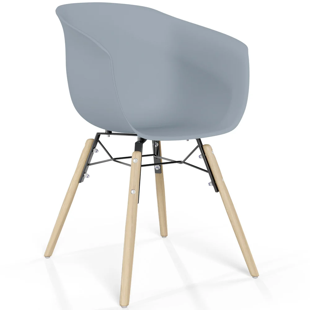 Krzesło do Jadalni - Skandynawski Design - Nogi z Naturalnego Drewna - Polin image 8