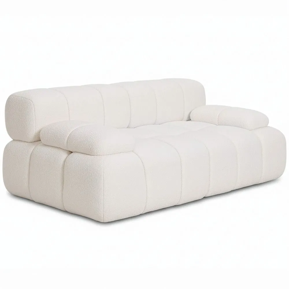 Modułowa Sofa Tapicerowana w Tkaninie Bouclé – 2/3-osobowa – Bianca image 8