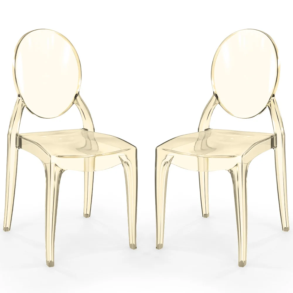 Zestaw 2 przezroczystych krzeseł do jadalni - Estilo Victoria  image 8