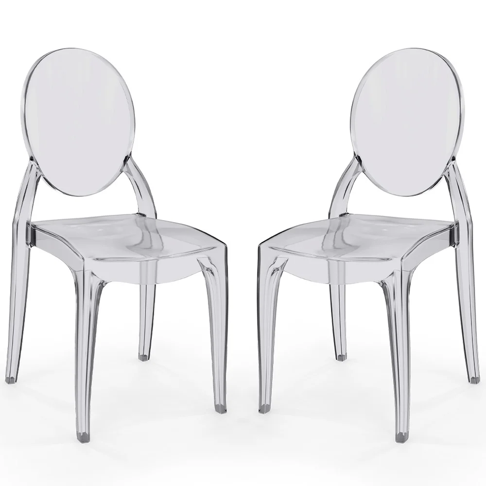 Zestaw 2 przezroczystych krzeseł do jadalni - Estilo Victoria  image 8