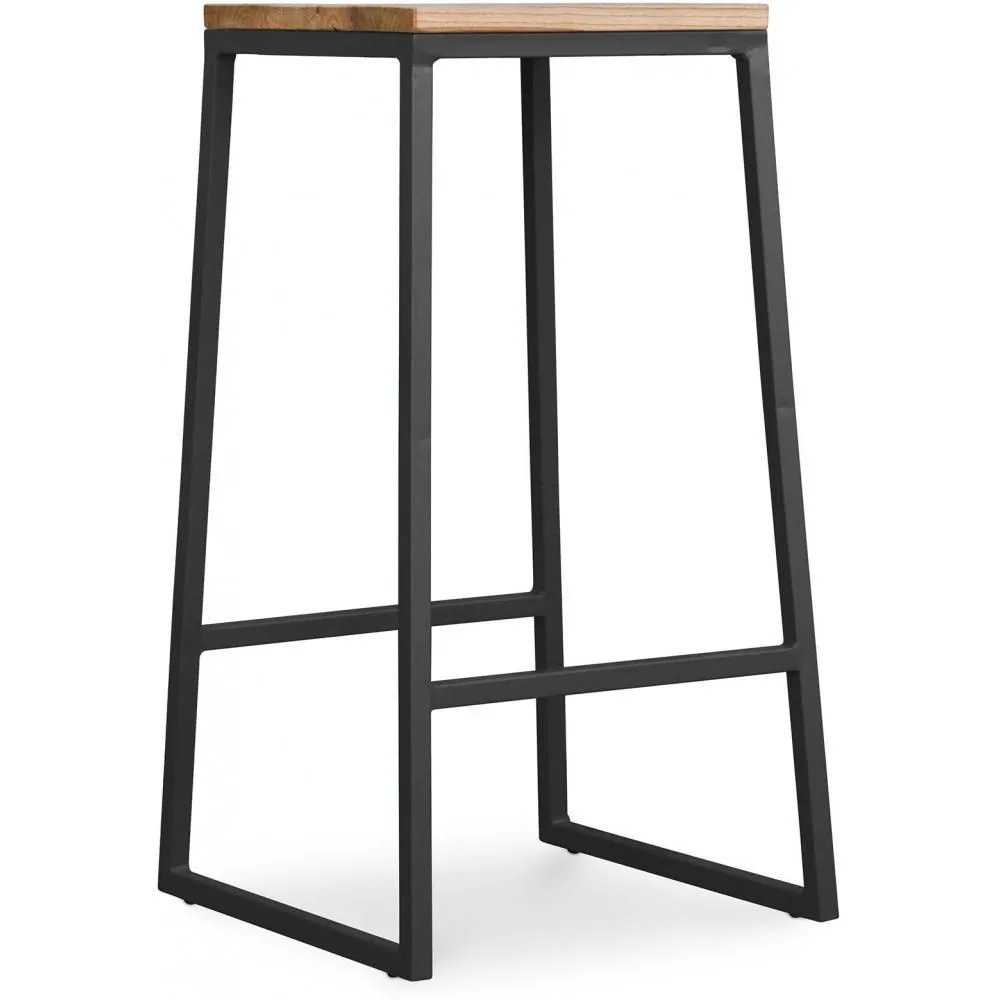 Stołek barowy - Industrial Design - Wood & Metal - 76cm - Big Boy image 8