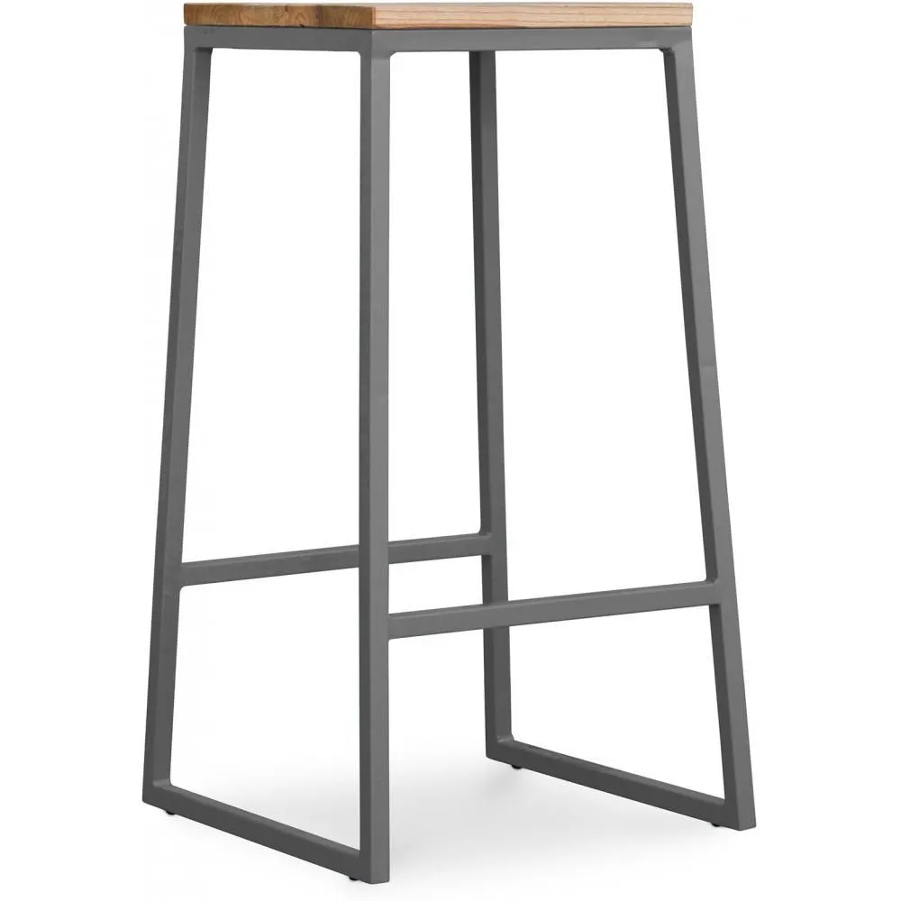 Stołek barowy - Industrial Design - Wood & Metal - 76cm - Big Boy image 8