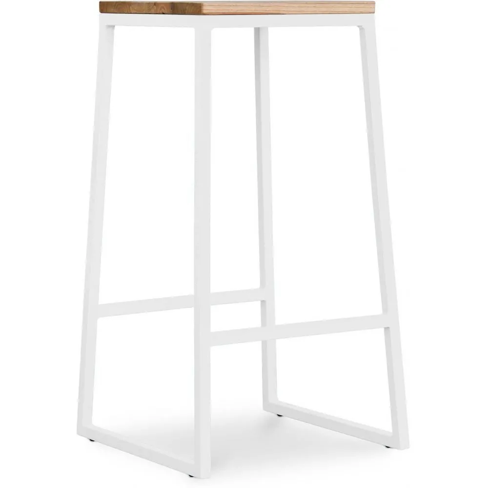 Stołek barowy - Industrial Design - Wood & Metal - 76cm - Big Boy image 8