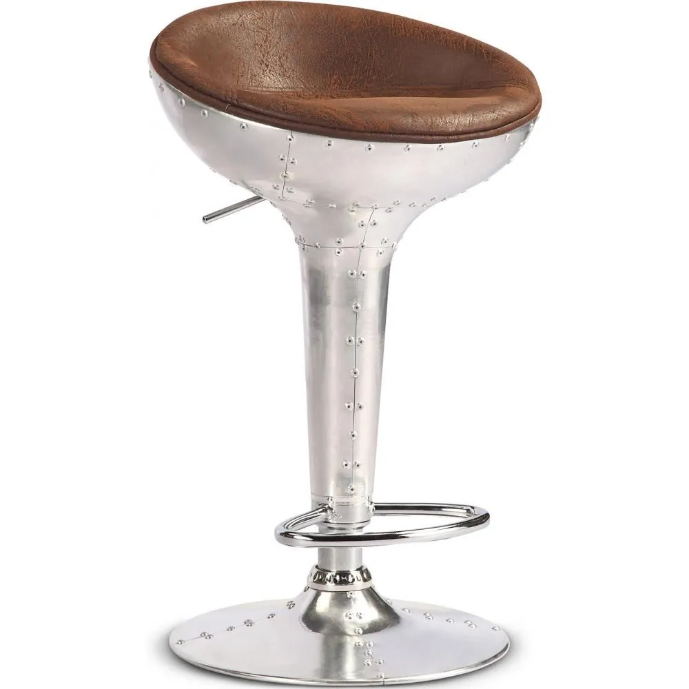Okrągły metalowy stołek - Aviator Style - 70 cm - Aviator image 8