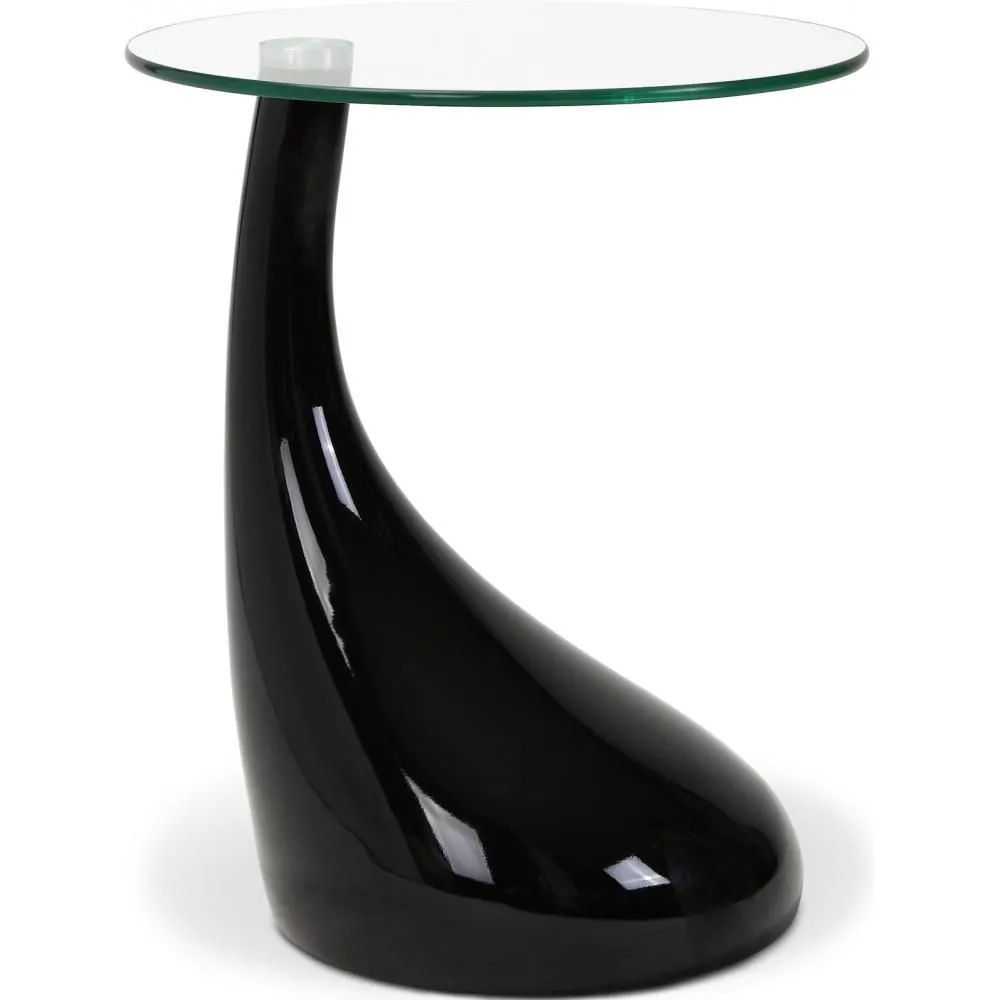 Okrągły stolik kawowy - design - szkło - Lawa Bistro image 8