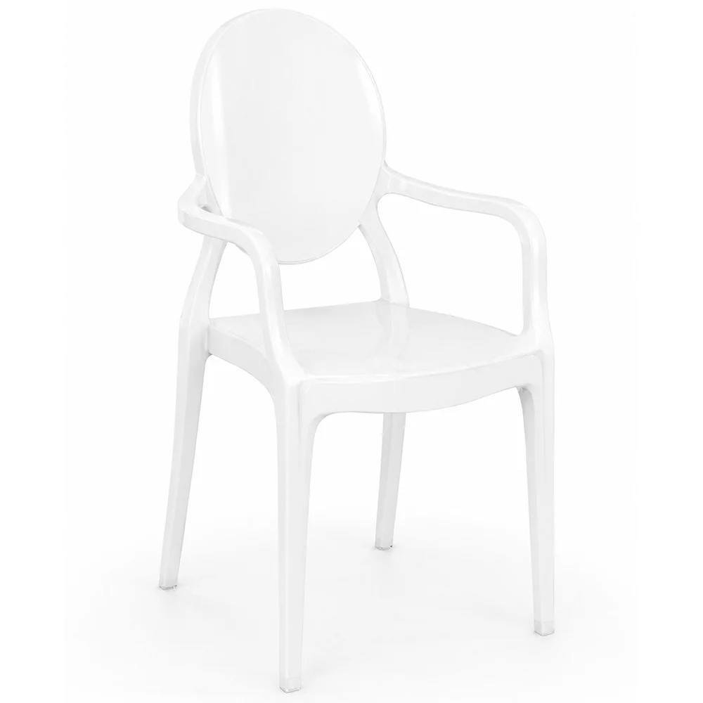 Przezroczyste krzesło do jadalni - Design z podłokietnikami - Victoria Queen image 8