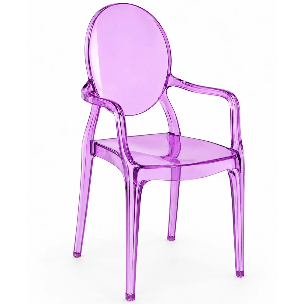 Przezroczyste krzesło do jadalni - Design z podłokietnikami - Victoria Queen image 8